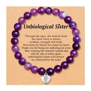 2025 tendance fait à la main femmes mode Bracelet à breloques pierre naturelle meilleur ami soeur cadeau pour anniversaire et saint valentin - Product Image 4