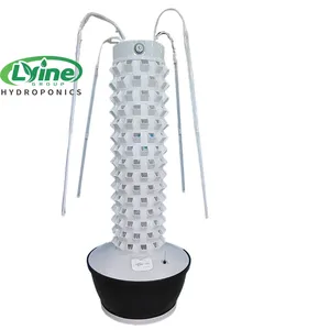 Système de culture de tour hydroponique haute densité Lyine 12p20 avec 240 trous dans un conteneur avec lumières tour hydroponique verticale
