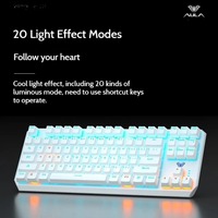 AULA F3087 87-키 풀 RGB 게임용 키보드 유선 안티 고스트 E 스포츠 기계식 데스크탑 키보드 금속 패널 게임 액세서리