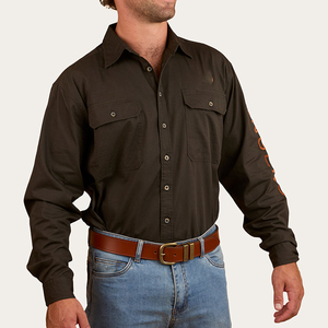 Cao đồ họa Cowgirl ngọc trai Snaps Áo sơ mi phương Tây logo phong cách flannel phong cách cao bồi nút lên áo - Product Image 4