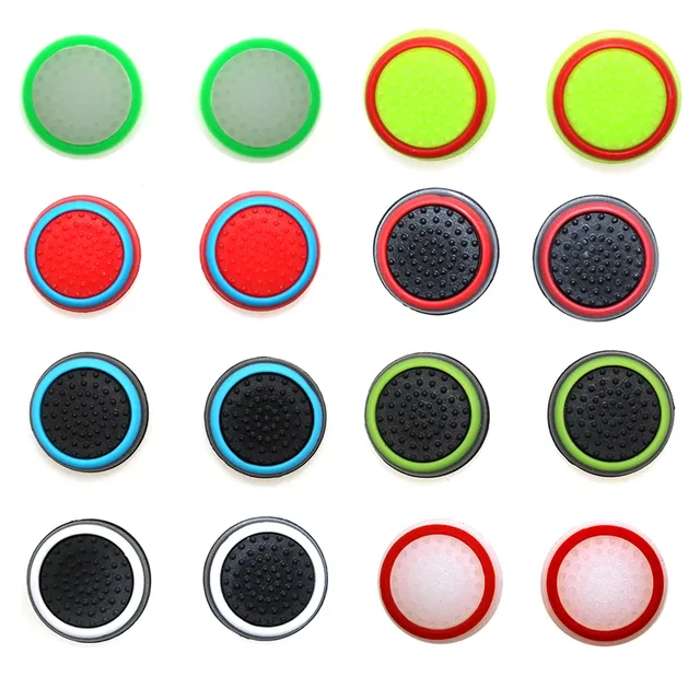 1pcs Silicone Analog ThumbStick Grip Caps Cover for PS5/PS4/PS3/Switch 2 Accessories for Steam Deck/Xbox One/Xbox 360 Controller