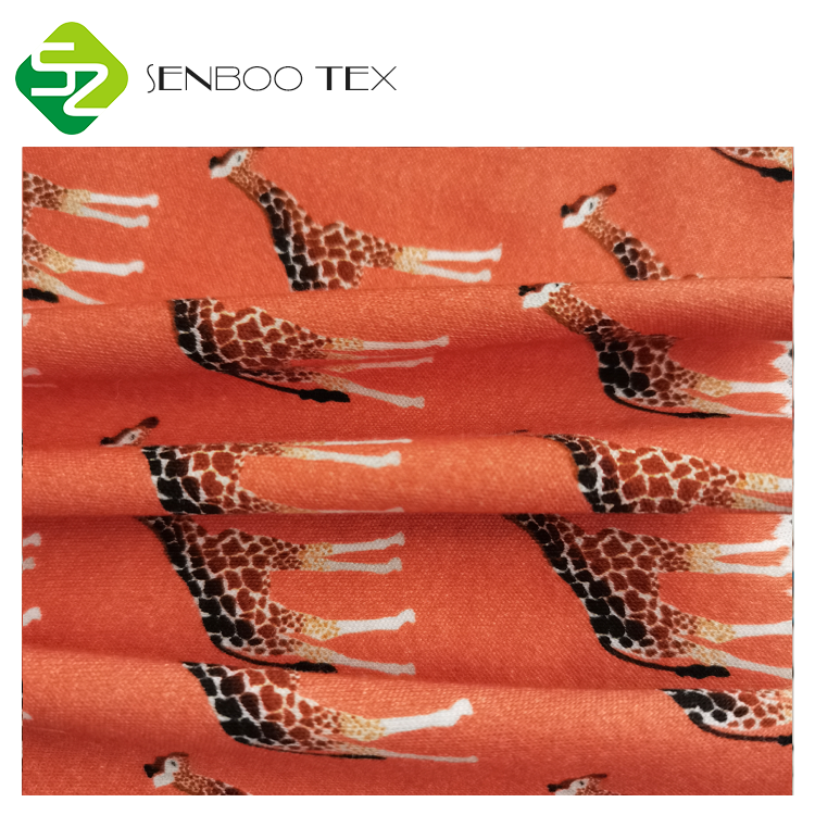 Fashion new style organic cotton fabric100% digital printing knitted for shirt