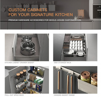 YALIG Armoire de cuisine modulaire de luxe en MDF avec évier et accessoires de charnières, design moderne, charnières importées de Chine