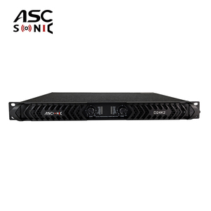 Amplificateur PA Ascsonic D24K2 à deux canaux, 12600 Watts, 1U, classe <span class=keywords><strong>D</strong></span>, construction métallique, AC 110-240V, <span class=keywords><strong>facteur</strong></span> de <span class=keywords><strong>amortissement</strong></span> 5000 - Product Image 3