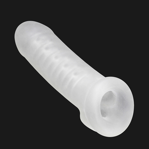 Anello per Pene Bianco Allungante e Ispessente, Preservativo Riutilizzabile, Estensore per Pene - Product Image 4