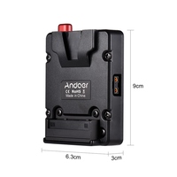 Plaque d'alimentation pour batterie Mini Nano V-lock en gros avec boucle de fixation et support en U pour batterie Mini V-mount