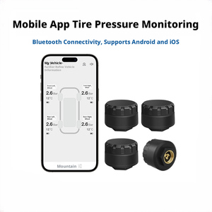Nuova APP per cellulare con monitoraggio pressione pneumatici Bluetooth, esterna, applicabile a veicoli a 2, 4, 6 ruote TPMS - Product Image 1