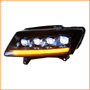 Phares avant LED compatibles avec Audi Q5 2009-2018 Matrice <span class=keywords><strong>Cristal</strong></span> Projecteur Lumière Diurne Directionnelle Dynamique Noir Fumé - Product Image 4
