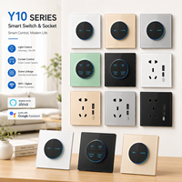 Nouvel interrupteur intelligent Tuya Zigbee en matériau PC 1/2/3/4 voies, interrupteur mural intelligent et prise pour villa et appartement