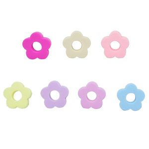 <b>Silicone</b> Flower <b>Beads</b> For Jewelry Making Food Grade Colorful Loose <b>Beads</b> More Than 3 Months Age - Product Image 2