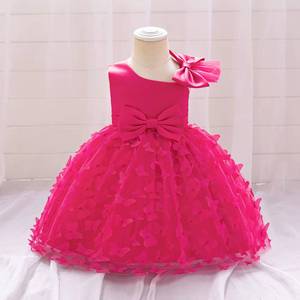 Robe de princesse sans manches pour filles HP, robe de tutu en tulle à fleurs 3D pour enfants, robe de fête d'anniversaire pour tout-petits, robe de baptême pour bébé, tenue de scène - Product Image 5