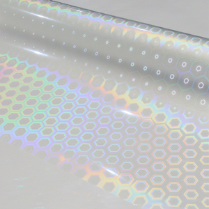 1.27x50m sav mô hình 120 micron Glossy Holographic hình lục giác tổ ong Opaque tự dính Nước <span class=keywords><strong>UV</strong></span> kháng in ấn Vinyl CuộN - Product Image 5