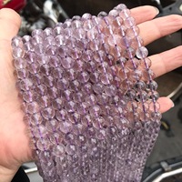 Perles rondes en améthyste lavande en vrac pour la fabrication de bijoux DIY, bracelets, 4 mm, 6 mm, 8 mm, 10 mm, 12 mm