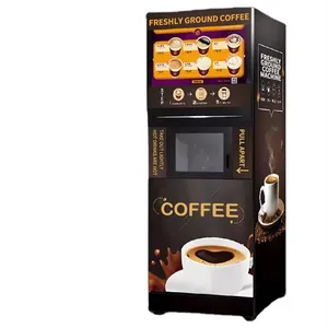 Nova moda de entretenimento multi usando smart touch screen distribuidores máquina de venda automática de café para venda
