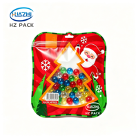 Sacs d'emballage antistatiques à fermeture éclair trois côtés de forme spéciale pour Noël, pour lait, gelée, bonbons, jouets, PET/PE
