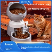 Distributeur automatique de nourriture pour chats et chiens, grande capacité, à commande au pied, anti-fuite, en plastique, avec mécanisme de distribution par pression