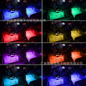 ไฟตกแต่งรถยนต์ RGB Ambient LED ไฟส่องพื้นภายใน ควบคุมด้วยเสียง ใช้ได้กับรถยนต์ทั่วไป 12V วัสดุ PVC - Product Image 3