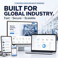 Conception de site web pour la fabrication industrielle et développement de commerce électronique B2B avec système de catalogue de produits, système RFQ et plateforme de portail commercial
