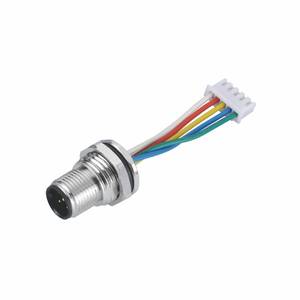 Giải Pháp Tùy Chỉnh M12 Một Mã Nam Mặt Bích Vuông Loại Bảng Kết Nối 5 Pin End Với IDC Connectors - Product Image 2