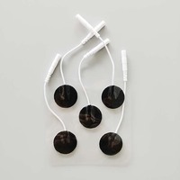 Électrodes adhésives rondes miniatures pour électrostimulateur musculaire EMS, coussinets de gel pour physiothérapie