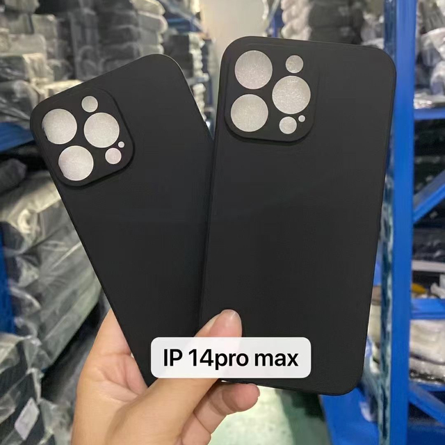 Black Luxury Matte TPU Lens Cover for iPhone 15 6 7 8 Plus X XS XR 11 12 13 Mini 14 Plus Pro Max Silicone Soft Shockproof Case