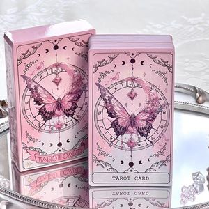 Tarot Wester Classic, Baraja de Tarot Personalizada de 78 Cartas de Alto Valor, Nueva y Original, con Diseño de Mariposas Rosas, con Caja de Regalo - Product Image 1