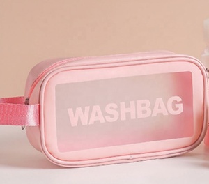 <b>Women's</b> Custom Logo Travel Cosmetic <b>Bag</b> Personalized Clear PVC with Zipper Closure Waterproof <b>for</b> <b>Toiletry</b> Case - Product Image 4