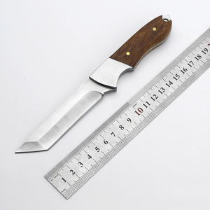 TERRACRAFT, hoja fija, cuchillo de corte de supervivencia para exteriores, SAGE CREEK, cuchillos de caza fijos, mango de madera para proyectos de bricolaje - Product Image 2