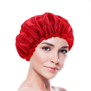 ホットセール女性用格安サテン睡眠夜無地サテンボンネットケモキャップサテンシャワーボンネット女性用 - Product Image 3