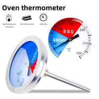 Offre Spéciale 300 Degrés Four Thermomètre En Acier Inoxydable Grill BBQ Thermomètre Température Instruments Cuisine Outils Pour La Nourriture