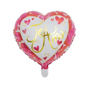 ピンクハートフォイルマイラーバルーン18インチバレンタインデーパーティー結婚記念日誕生日ベビーシャワーパーティーは装飾を支持します