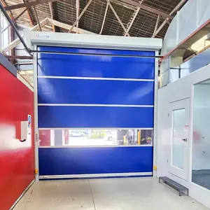 Pintu rana rol otomatis Modern untuk penggunaan industri cepat PVC plastik tahan air permukaan selesai untuk aplikasi bengkel