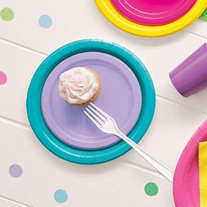 <span class=keywords><strong>Assiette</strong></span> en papier <span class=keywords><strong>jetable</strong></span> de style américain de couleur violette pour les fêtes - Product Image 3