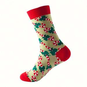 Wholesale Custom Holiday Home <b>Socks</b> Santa Jacquard Pattern Cotton Anti-Bacterial Casual Designer Loveliy Funny Unisex Christmas - Product Image 4