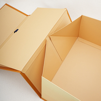 Boîte cadeau rigide pliable réutilisable avec fermeture magnétique, finition brillante, ruban de tirage, pour cosmétiques, vêtements, articles d'entreprise de luxe