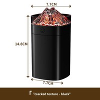 Diffuseur d'arômes volcanique multicolore grande capacité avec lumière d'ambiance, mini humidificateur USB de style bureau 0,5 L YS