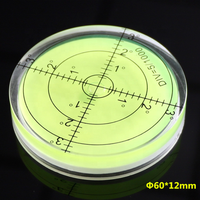 Niveau à bulle rond de 60 mm, mini niveau à bulle circulaire, outil de mesure horizontal pour trépied d'appareil photo, équipement de camping-car, usage DIY