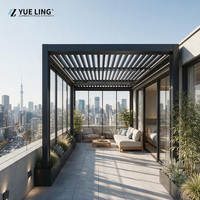 Pergola motorisée en aluminium à toit à lames orientables, personnalisée pour les entrepreneurs en aménagement paysager, pergola d'extérieur résistante aux intempéries pour patio