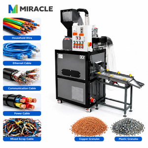 Granulateur de câbles en cuivre de type sec Miracle Dry 15kW automatique à haute économie d'énergie pour le recyclage des fils isolés et la récupération du cuivre - Product Image 5