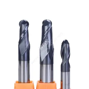 Alta qualidade preço de atacado carbeto de tungstênio sólido 2 flautas fresa de bico esférico para máquina CNC