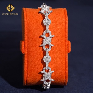 Lab Grown Diamond Bracelet Popular Wire Design Cuban <b>Chain</b> Cuban Link <b>Chain</b> Necklace Bracelet Men <b>Iced</b> <b>Out</b> Diamond 925 - Product Image 2