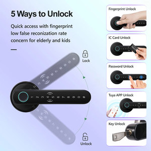 Empreinte digitale de sécurité à domicile, clé, Passwod, carte IC, application de déverrouillage Tuya Smart <span class=keywords><strong>Blue</strong></span>-tooth PST-T8-IC de verrouillage de porte d'empreinte digitale - Product Image 3