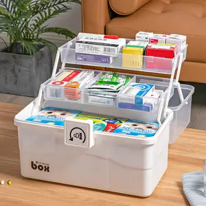 Mehr schicht ige gefaltete geschichtete Kunststoff-Aufbewahrung behälter Fall Notfall stehende Medizin Box zum Verkauf
