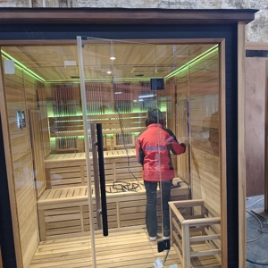 Swankia Meilleure vente Sauna traditionnel extérieur Sauna à vapeur sèche Sauna infrarouge lointain Chauffage électrique 6kw <span class=keywords><strong>harvia</strong></span> - Product Image 3
