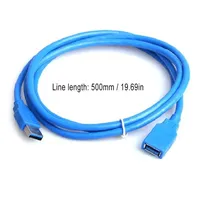 Kabel Ekstensi USB 3.0 Tipe-A Male ke Female, Kabel Sinkronisasi Data 3A Pengisian Cepat, Tembaga Murni, Dilindungi PVC untuk Komputer