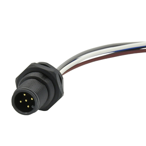 M12 nhựa Bảng điều khiển gắn kết 5p Kết nối một mã thẳng tròn nối PCB hàn có sẵn 3/4/<span class=keywords><strong>5</strong></span>/6/8 <span class=keywords><strong>Pin</strong></span> - Product Image 2