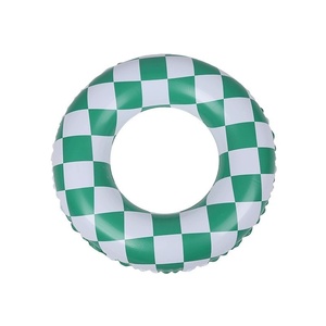 Nouvelle bouée de natation <span class=keywords><strong>gonflable</strong></span> en PVC écologique à motif à carreaux imprimé recto-verso pour femmes, idéale pour la piscine - Product Image 5