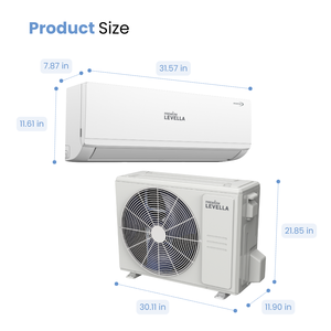 เครื่องปรับอากาศมินิสปลิตพรีเมียม 12000 บีทียู ฮีทปั๊ม 21.4 SEER2 220V ระบบแอร์ไร้ท่ออัจฉริยะพร้อม WiFi ราคาขายส่ง - Product Image 3