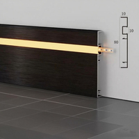 Plinthe en aluminium imperméable d'éclairage de plinthe de conception industrielle moderne de LED pour le plancher durable de cuisine d'hôtel et de salon