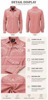 Vêtements Western pour femmes, chemise de cowgirl brodée, vêtements Western, OEM ODM, marque privée